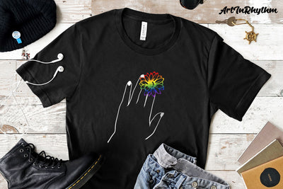 Rainbow Sunflower Svg, Gay Pride Svg, Gay Svg, LGBTQ Svg, Pride Month Svg SVG Artinrhythm shop 