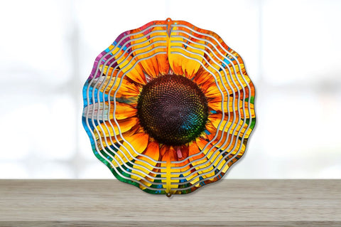 Rainbow Sunflower Wind Spinner Sublimation Bundle Sublimation Regulrcrative 