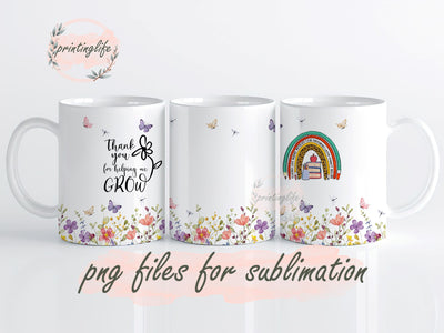 Rainbow Teacher, Teacher Appreciation Gift, Teacher Thank You Gift, Teacher Mug Wrap Design, Instant Digital Design Download Mug Wrap Design, Mug Design PNG Sublimation PrintingLife 
