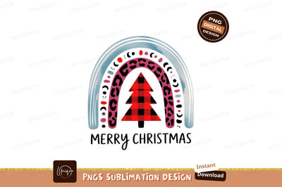 Rainbow tree plaid festive design image Sublimation Designangry 