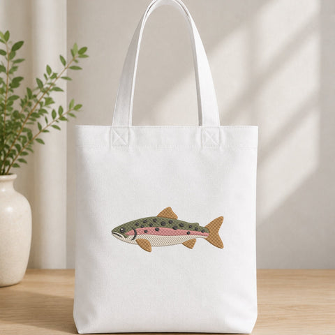 Rainbow Trout Embroidery Design – Freshwater Fish Fishing Wildlife Machine Embroidery File Embroidery/Applique DESIGNS PatternFeed8 