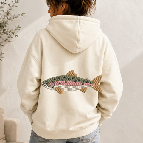Rainbow Trout Embroidery Design – Freshwater Fish Fishing Wildlife Machine Embroidery File Embroidery/Applique DESIGNS PatternFeed8 