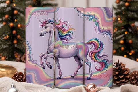 Rainbow Unicorn 20oz Tumbler Design Sublimation DesignSVG 