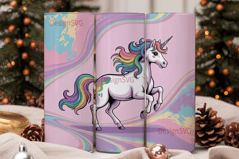 Rainbow Unicorn 20oz Tumbler Design Sublimation DesignSVG 