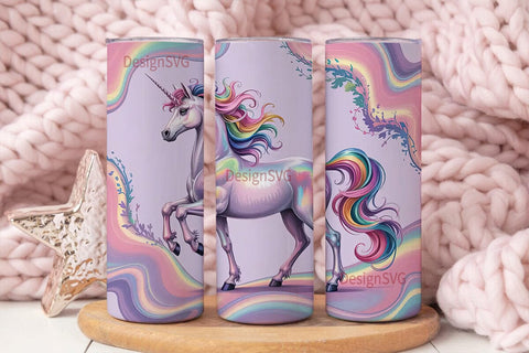 Rainbow Unicorn 20oz Tumbler Design Sublimation DesignSVG 