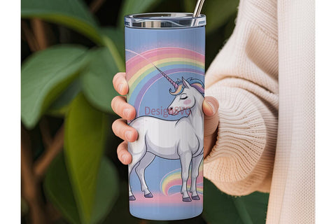 Rainbow Unicorn 20oz Tumbler Wrap Sublimation DesignSVG 