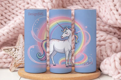 Rainbow Unicorn 20oz Tumbler Wrap Sublimation DesignSVG 
