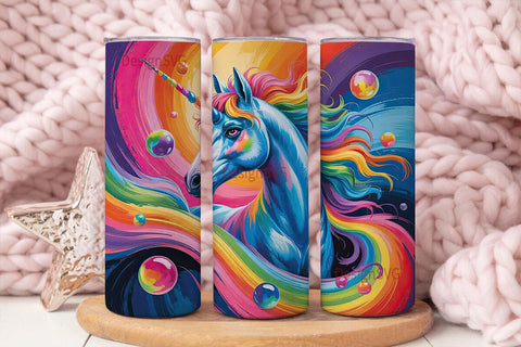 Rainbow Unicorn 20oz Tumbler Wrap Sublimation DesignSVG 