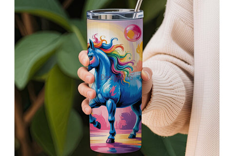 Rainbow Unicorn 20oz Tumbler Wrap Sublimation DesignSVG 