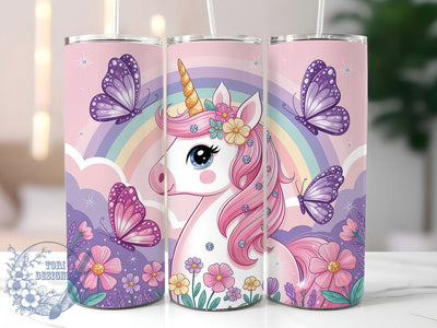 Rainbow Unicorn Fantasy Tumbler, Rainbow Horse, Anime Style, Fantasy Design, Tumbler Wrap, Sublimation Design, 20oz Tumbler Sublimation ToriDesigns 