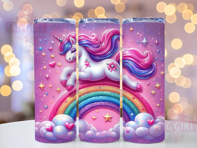 Rainbow Unicorn Tumbler, Glitter Unicorn Tumbler, 20oz Tumbler, Unicorn PNG Design, Sublimation Tumbler, Cute Unicorn Gift, Colorful Tumbler Sublimation SvggirlplusArt 