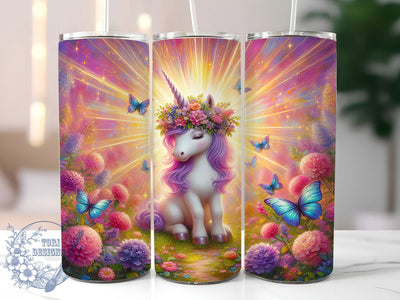 Rainbow Unicorn Whimsical Fantasy Tumbler, Cute Magical Tumbler, 20oz Unicorn Design, Whimsical Tumbler Wrap, Rainbow Unicorn Sublimation, Fantasy Creature Tumbler, Kawaii Unicorn Tumbler Sublimation ToriDesigns 