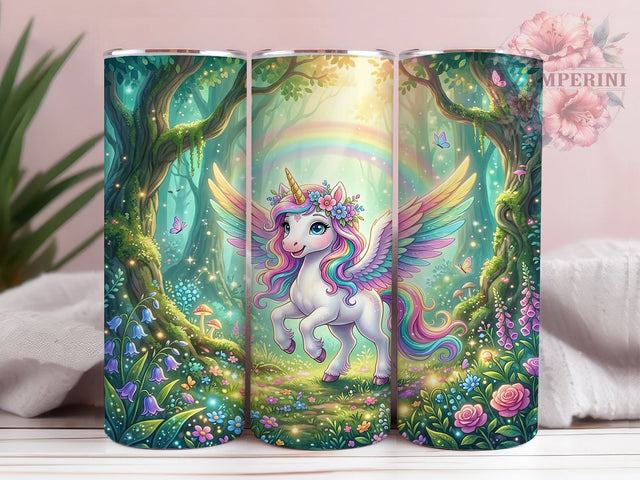Rainbow Unicorn Wings 20oz Tumbler, Rainbow Unicorn, Unicorn Wings, Rainbow Tumbler, Unicorn Tumbler, 20oz Tumbler, Wings Tumbler, Tumbler Wrap Sublimation Li Zamperini 