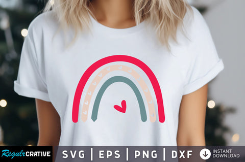 Rainbow Valentine's 17 Svg Design SVG Regulrcrative 