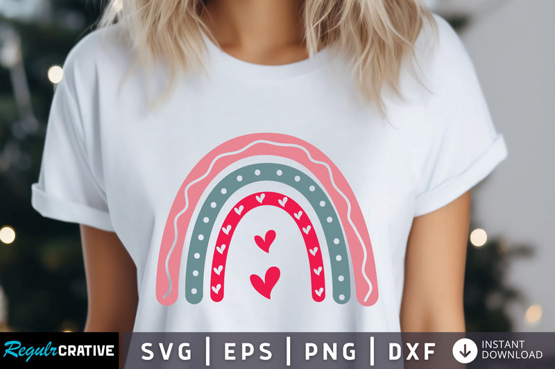 Rainbow Valentine's 3 Svg Design SVG Regulrcrative 