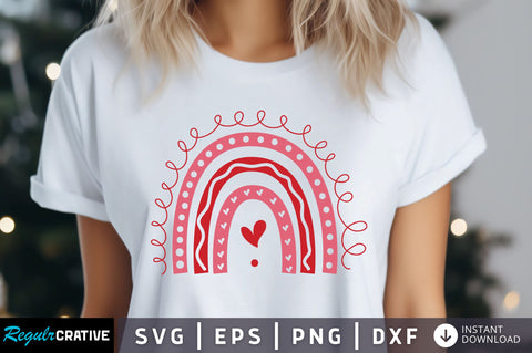 Rainbow Valentine's 9 Svg Design SVG Regulrcrative 