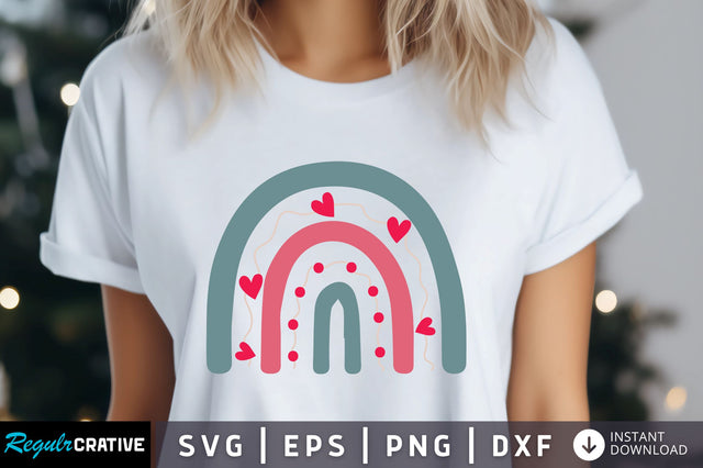 Rainbow Valentine's Svg Design SVG Regulrcrative 