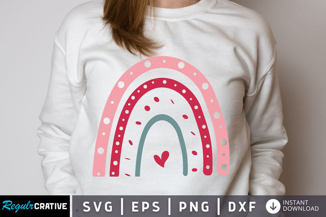 Rainbow valentines Svg Design SVG Regulrcrative 