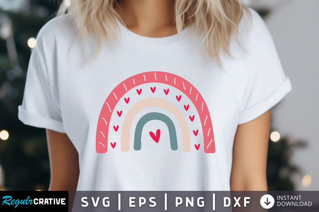 Rainbow Valentine's Svg Design SVG Regulrcrative 