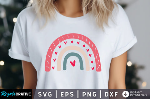 Rainbow Valentine's Svg Design SVG Regulrcrative 