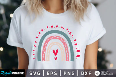 Rainbow Valentine's Svg Design SVG Regulrcrative 