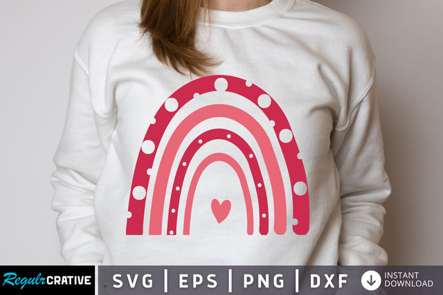 Rainbow valentines Svg Design SVG Regulrcrative 