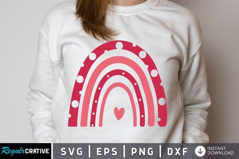 Rainbow valentines Svg Design SVG Regulrcrative 