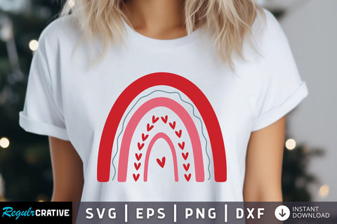 Rainbow Valentine's Svg Design SVG Regulrcrative 