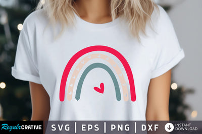 Rainbow Valentine's Svg Design SVG Regulrcrative 
