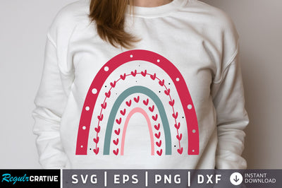 Rainbow valentines Svg Design SVG Regulrcrative 