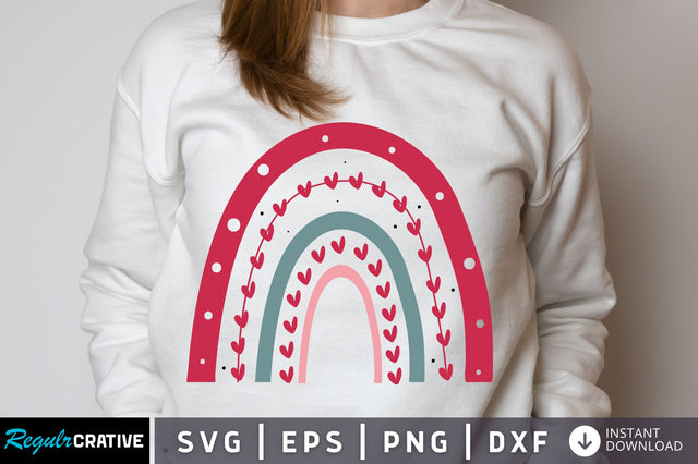 Rainbow valentines Svg Design SVG Regulrcrative 