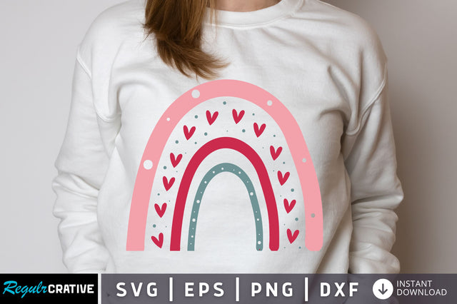 Rainbow valentines Svg Design SVG Regulrcrative 