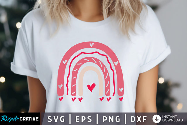 Rainbow Valentine's Svg Design SVG Regulrcrative 