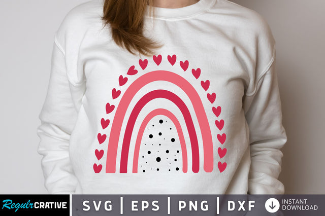 Rainbow valentines Svg Design SVG Regulrcrative 