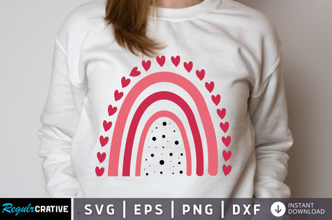 Rainbow valentines Svg Design SVG Regulrcrative 