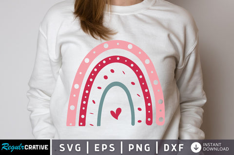 Rainbow valentines Svg Design SVG Regulrcrative 