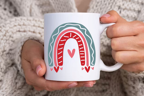 Rainbow Valentine's Svg Design SVG Regulrcrative 