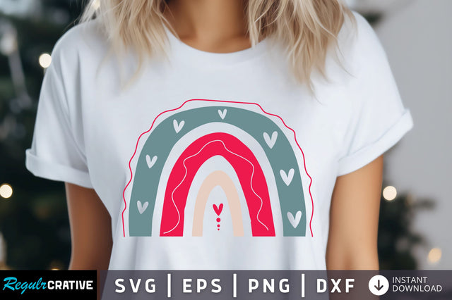 Rainbow Valentine's Svg Design SVG Regulrcrative 