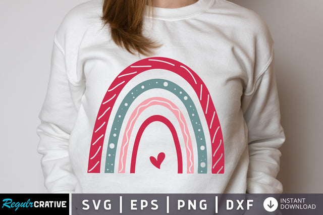 Rainbow valentines Svg Design SVG Regulrcrative 