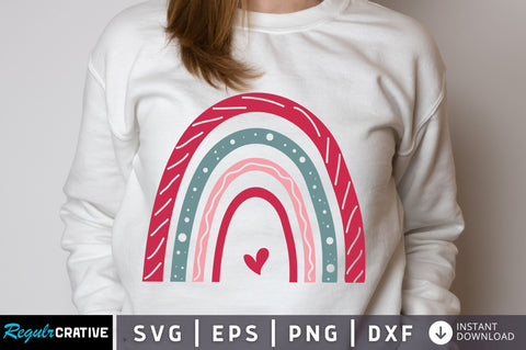 Rainbow valentines Svg Design SVG Regulrcrative 