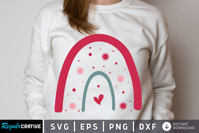 Rainbow valentines Svg Design SVG Regulrcrative 