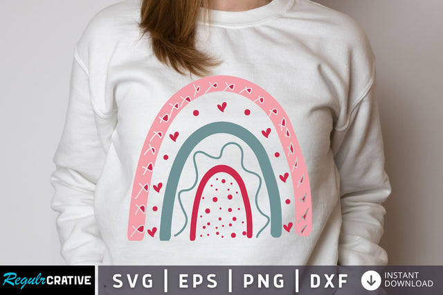 Rainbow valentines Svg Design SVG Regulrcrative 