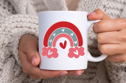 Rainbow Valentine's Svg Design SVG Regulrcrative 