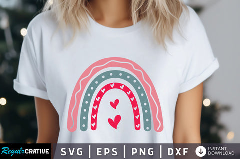 Rainbow Valentine's Svg Design SVG Regulrcrative 