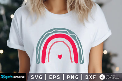 Rainbow Valentine's Svg Design SVG Regulrcrative 