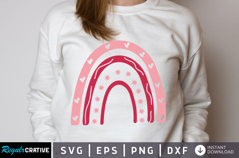 Rainbow valentines Svg Design SVG Regulrcrative 