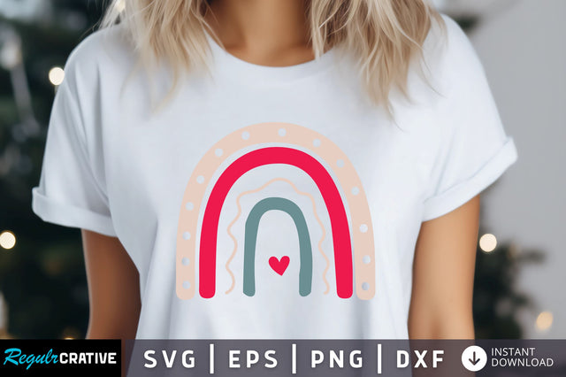 Rainbow Valentine's Svg Design SVG Regulrcrative 