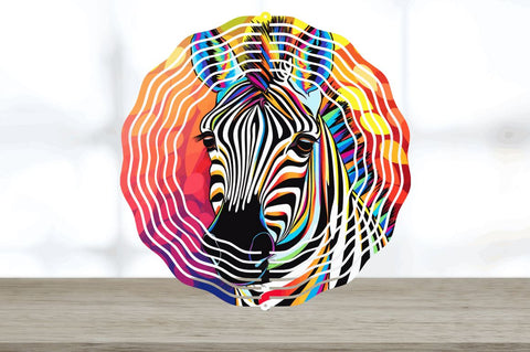 Rainbow Zebra Wind Spinner Sublimation Regulrcrative 