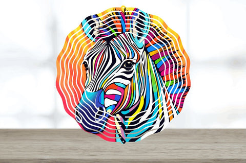 Rainbow Zebra Wind Spinner Sublimation Regulrcrative 