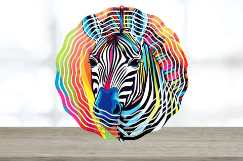 Rainbow Zebra Wind Spinner Sublimation Regulrcrative 